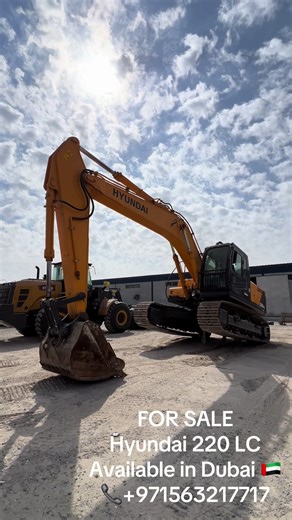 For sale Hyundai 220 LC available in Dubai 🇦🇪. Perfect choice for a 20 TON class excavator for infrastructure projects. Contact 📞 971563217717 📧 manu@cxzfzco.com #forsale #excavator #excavatoroperator #dubai🇦🇪 #uae