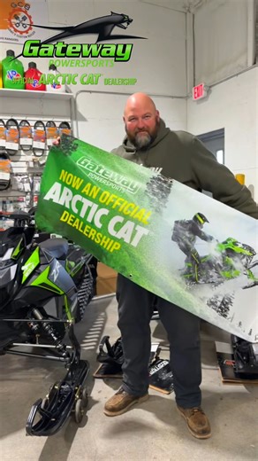 🐾❄️ It’s officially official! ❄️🐾 Steve's Dancing... What has him so EXCITED Arctic Cat - Snowmobiles. The signs are up and it’s real — Gateway Powersports is now an official Arctic Cat dealer Come check out the new Arctic Cat sleds we currently have available for sale, and stay tuned… because ATVs and UTVs are coming soon! We just got the notification that parts are on their way, and we’re getting ready for what’s next! Stop in, take a look, and be part of the start of something big at Gatewa