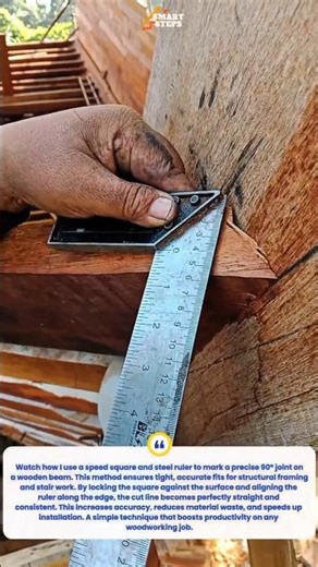 Perfect 90° Joint Marking Trick with a Speed Square | Pro Carpentry Hack