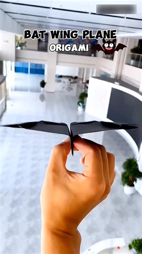 Bat PaperPlane ORIGAMI Tutorial 🤗🦇✈️ ,Easy flying paper airplane making #craft #shorts