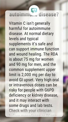 Is vitamin C bad for autoimmune disease?