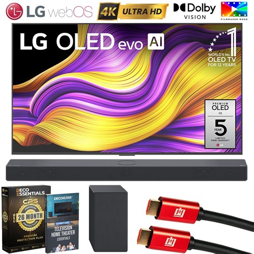 LG 55" G5 OLED evo 4K UHD TV (2025) w/ SC9S Soundbar + 26 Month Protec