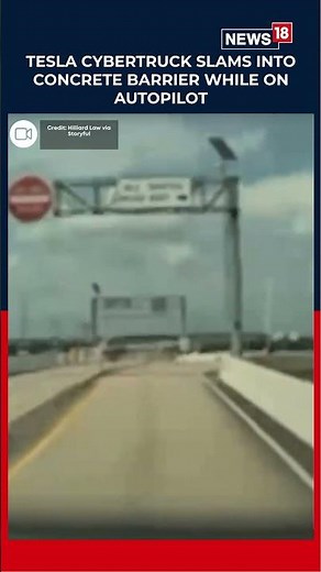 WATCH: Tesla Cybertruck Slams Into Concrete Barrier While on Autopilot | Elon Musk | N18S