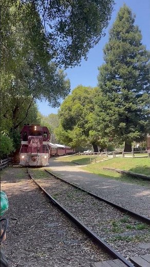 Santa Cruz Beach Train Goes Through the Redwoods at Roaring Camp in Felton, CA