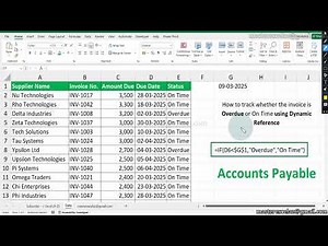How to use if condition formula for Accounts payable in excel