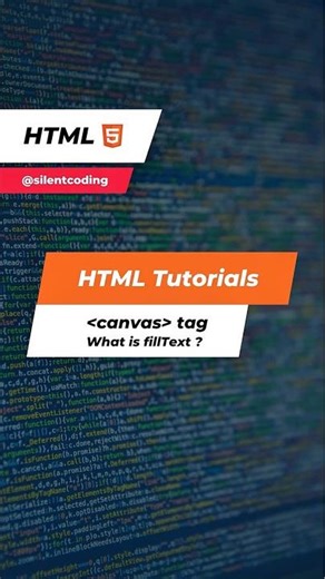 What is fillText() in HTML Canvas? #html #html5 #htmltutorial #frontend #coding