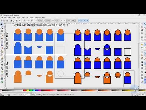 Inkscape for scientists - 10 | Creating complex shapes from simple shapes using the path menu