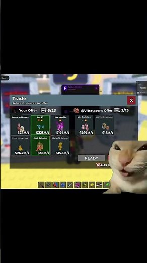 Steal A Brainrot Script *Op* Freeze Trade Machine 🌲👾 #roblox #stealabrainrot #fyp #delta #fyp