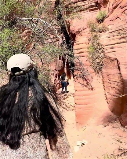 Amazing hiking through Red Hollow Slot Canyon