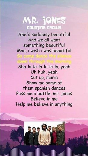 Counting Crows - Mr. Jones (Lyrics) #shorts