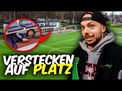 VERSTECKEN CHALLENGE AUF DEM FUßBALLPLATZ !