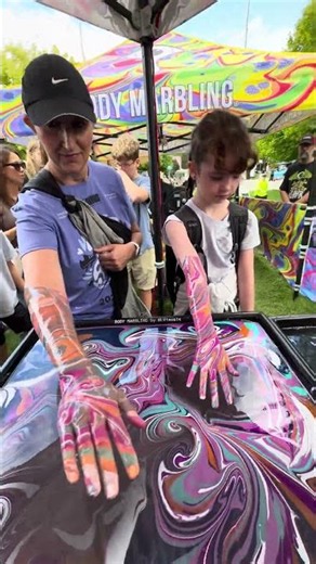 Body Marbling Paint Dip at Return to the River Festival 170