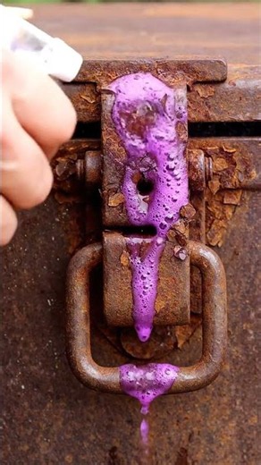 Purple Spray Removes Years of Rust Fast