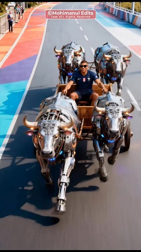 872K views · 6.8K reactions | Bullock Cart Competition: Ronaldo, Mbappe, Neymar vs. Messi #Ronaldo #Mbappe #Neymar #Messi | Kick Motion | Facebook