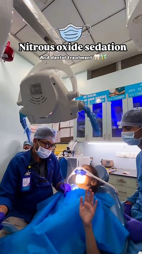 Amolkumar Lokade on Instagram: "Clinical Case: Pediatric Dental Procedure Under Nitrous Oxide-Oxygen Sedation This video demonstrates the administration of inhalation sedation using nitrous oxide and oxygen in a pediatric patient. Key Technical Highlights: • Conscious sedation: Patient remains awake, responsive, and maintains protective reflexes. • Titration protocol: Initiated with 100% oxygen, followed by incremental introduction of nitrous oxide up to a maximum of 50%. • Scavenging system use