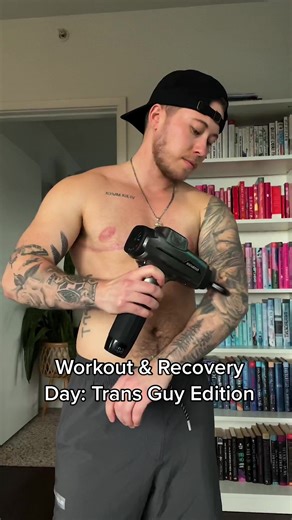 Shirtless workouts > #transman #workoutmotivation #transfitness #ftm #musclerecovery #plantbased #transandtatted #transandshirtless #feelingeuphoric