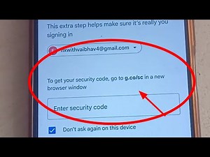 Google account | to get your security code go to g.co/sc in a new browser window problem