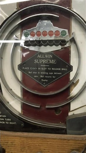 Allwin Supreme gambling game from the 1950s #1950s #gambling #game #vintage #antique