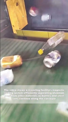 Magnetic Sorting: Recycling Plant Separates Aluminum Cans with Precision