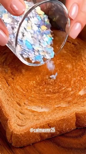 Spread pencil shavings and sticker on bread ✏️ follow me account @calmasmr25 #asmr #oddlysatisfyingvideo #ai #trend #relax
