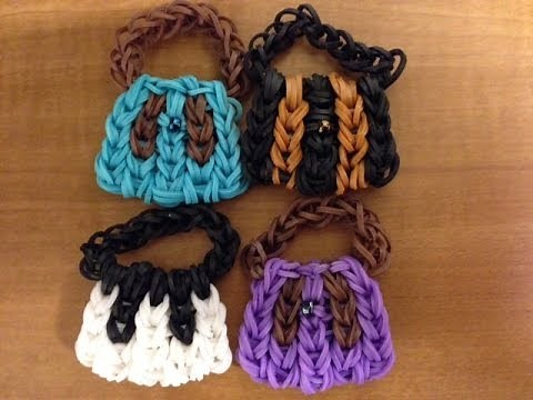 Rainbow loom Mini Handbag / Purse Charm On 5 pins