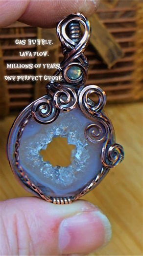 Purple agate geodes this clear are almost impossible. A volcanic and mineralogical accident that turned into beauty. Wrapped in copper and ready for whoever still gets goosebumps from geology. One of one. #purple #agate #geodejewelry #oregoncoast #pnw #oregoncoast #lincolncity #labradorite | Rock Your World: Rock Shop, Jewelry Studio, Online Boutique & Guided Tours