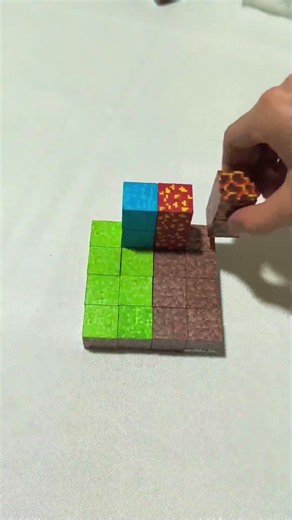 I built a Half WATER Half LAVA House! 🌊🌋 | Minecraft magnetic blocks