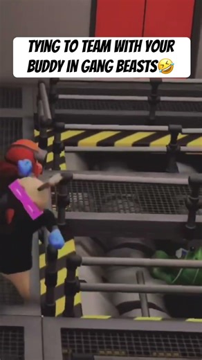 Trying to team with your buddy in gang beasts🤣 #gangbeasts #gameplay #funny #shorts #fyp #gaming