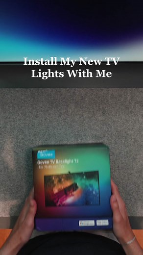 8.20.23 Set up my @govee lights tv backlight with me 🙌💡 #goveet2 #goveetvbacklight #nightdoneright #movienight