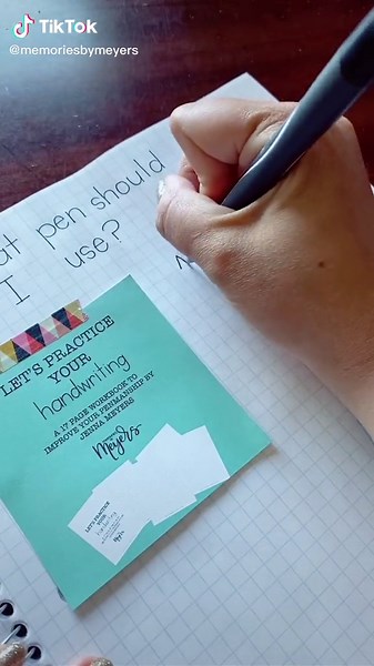 Seriously- it’s whatever brings you joy while practicing with this one! #handwriting #workbook #writing #pens #selfcare