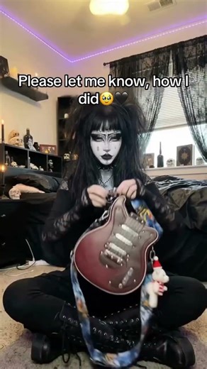 Would you get one?🖤 #emo #gothtok #guitar #bag #handmade