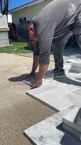2.1K views | Ice White Marble in 6 x 12. Driveway installation in #pompanobeach #travertine #marble #paver #pavers #driveways #pooldesign #drivewaydesign #travertinepavers | Decorative Expressions | Facebook