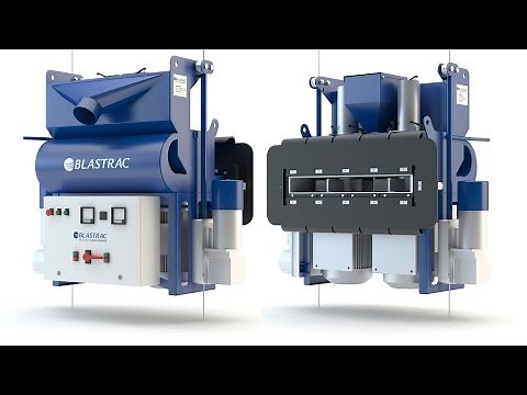 The Blastrac EBE 900VMB | Vertical Steel Blast Machine