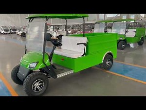 Heavy-Duty Electric Utility Cart with Large Metal Cargo Bed | Farm & Industrial EV | Factory Direct