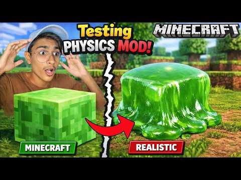 Minecraft But Slime is REALISTIC?! 🤯 (Physics Mod)#Minecraft #PhysicsMod