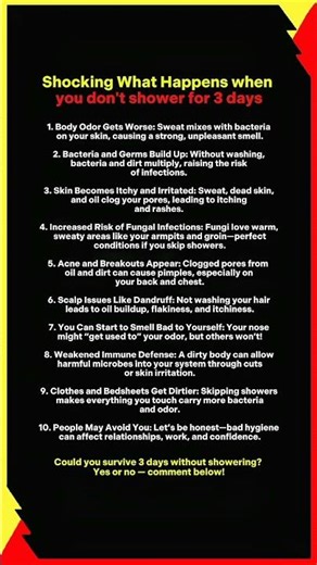 What Happens When You Don’t Shower for 3 Days?! (Shocking Truth)