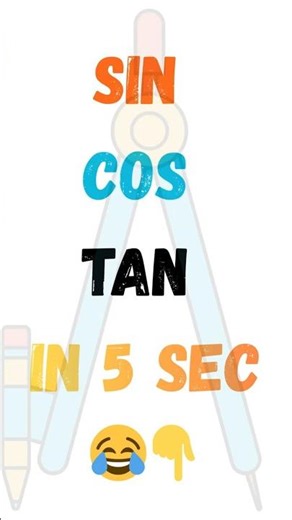 Weird Trick to Learn sin cos tan 😂