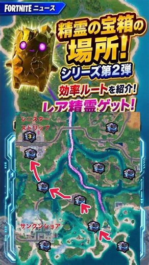 判明！精霊宝箱ルート｜精霊箱の場所まとめ【フォートナイト】