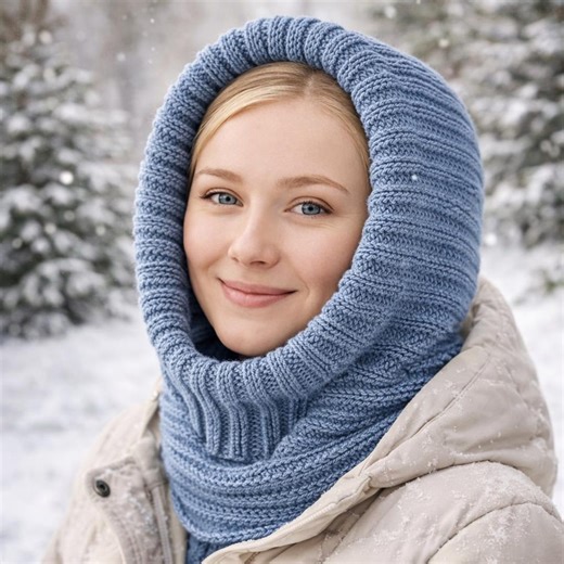 Gehäkelte Anleitung für einen leichten Balaclava-Schal mit Kapuze (PDF-Muster) - Etsy.de