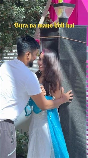 Happy Holi guyss#trendingaudio #holi #pooja #couple #viral explore trendingnow minivlog #viraltrend