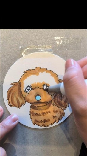 【残り1枠⚠️】元動物看護助手の一発描き！トイプードルちゃんの命が吹き込まれる瞬間🎨🐶 #shorts #ペットイラスト #トイプードル#描いてみた