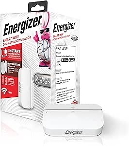 Energizer Smart Door/Window Sensor, Instant Motion Alerts On All Connected Devices, Mobile App, Scheduled Security Times, Wi-Fi-Enabled, No Hub Required