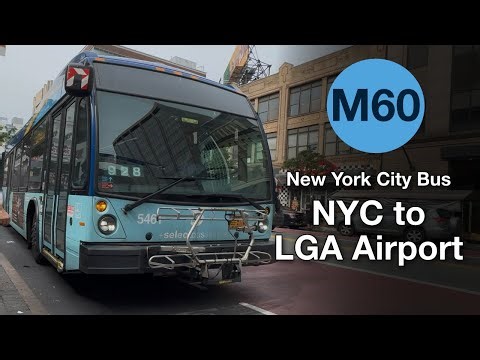 New York City Bus M60, Manhattan to LaGuardia LGA, NYC MTA, Nova Artic LFS, BRT, 4K Bus Ride