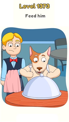 Dop Puzzle Level 1373 - Feed Him 🐕 | Funny Dog Restaurant Puzzle