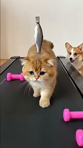cat on workout
