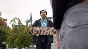 2K views · 72 reactions | Time for a skate break? Our GitHub skateboard is here! Not quite ready to take it out on the road? It also makes for the perfect wall art for your virtual meetings. https://www.thegithubshop.com/1542211-00-github-skateboard-deck?utm_source=linkedin&utm_medium=social&utm_campaign=skateboard-video | GitHub | Facebook