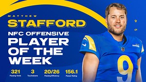 Matthew Stafford named Week 1 NFC Offensive Player of the Week