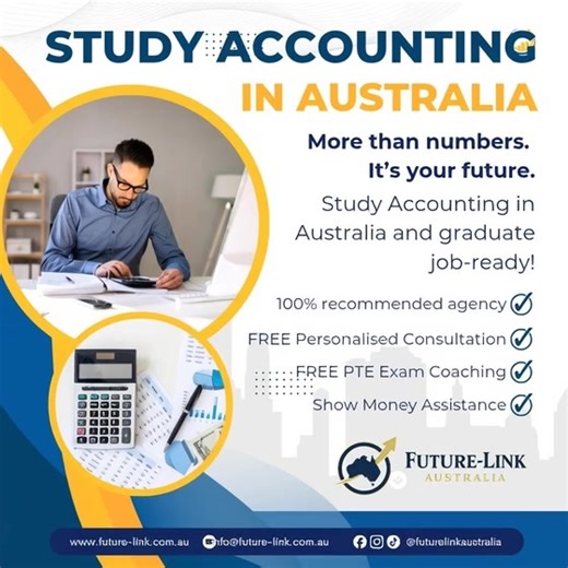Accounting = your ticket to tax magic, budgeting wizardry & financial reporting skills that employers LOVE. Study face-to-face, graduate job-ready, and let Future-Link Australia sort the rest: ✅ FREE personalised chat ✅ FREE PTE coaching to smash that exam ✅ Show money assistance ✅ 100% recommended & trusted! Ready to make those money moves? 🚀 Tag a friend who needs this! www.future-link.com.au | @futurelinkaustralia #StudyAccounting #AustraliaEducation #studyabroad #AccountingPH #studyinaustra