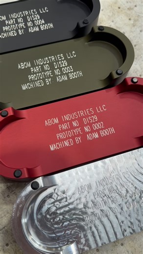 Adam Booth on Instagram: "First anodized samples and engraving part data. Full video on the YouTube channel. #abom79 #drillindex #engraving #cncmachining #prototype #manufacturing #machineshop"