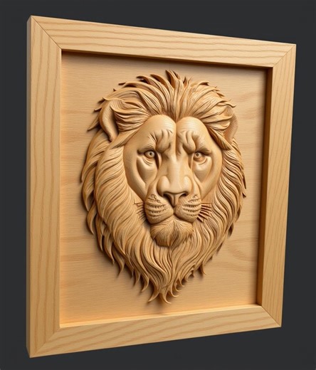 Lion STL Files for CNC Router Carving & 3D Printing - Etsy